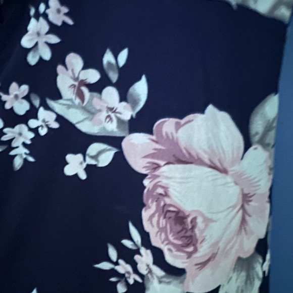 Gorgeous Desigual (European) Faux Wrap Navy Floral Peony Sleeveless Dress - Picture 4 of 4